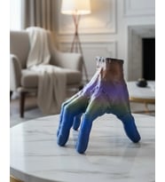 3D Multicolor El Biblo 27X22 Cm Sanatsal Ve Dikkat Çekici Dekor