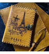 Eyfel Kulesi Paris Deri Defter (Taba)