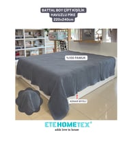 ETEHOMETEX  HAVUZLU PİKE ÇİFT KİŞİLİK 220X240CM ANTRASİT 8696474231871