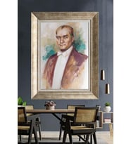 Gümüş Çerçeveli Atatürk Tablo za193