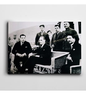 Atatürk ve Eşrafı Kanvas Tablo