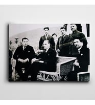 Atatürk ve Eşrafı Kanvas Tablo