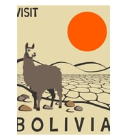 Bolivya Tablo Ahşap Poster Dekoratif