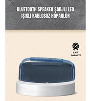 Northcity Taşınabilir Bluetooth Hoparlör - Renkli Işıklı, Su Geçirmez IPX5 ve Stereo Ses