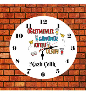 Öğretmenler Gününüz Kutlu Olsun İsimli Saat Kişiye Özel