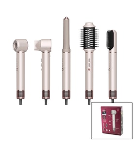 Rose Air Brush 5in1=bukle-hacimle-düzleştir-2-fırça Saç Kurutma - Şekil Makinesi 1300w3-kdm.hız - Derece Shd-1729