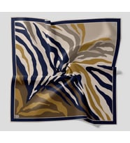 Levidor Kristal Eşarp Zebra Desen Lacivert
