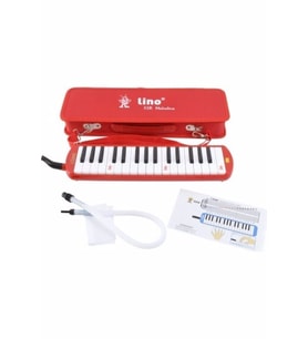 Lino Kırmızı Melodika 32 Tuşlu Özel Sert Çantalı-Ağızlık-Hortum Set