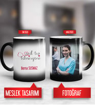 Acil Tıp Teknisyeni Kupa Bardak Sihirli Fotoğraflı