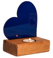 Lacivert Kalpli Pleksi Küçük Tealight Mum