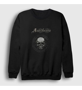 Presmono Unisex Siyah Skull Anathema Sweatshirt 9823tt