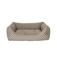 Pet Comfort Uniform Bej Puantiyeli Köpek Yatağı L 70x60cm