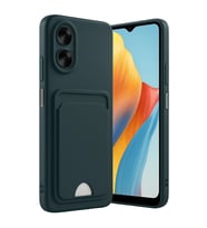 Oppo A38 Kılıf Kelvin Kartvizitli Silikon - Koyu Yeşil