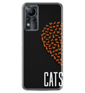 INFINIX Note 11 Pro Note 10 Hot 9 Play Kılıf Desemli Silikon Cats 1792