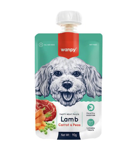 Wanpy Taze Kuzulu&Havuçlu Köpek Et Ezmesi 90 gr
