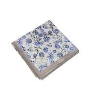 Mim Eşarp Prime Pamuk Çiçek Desenli Eşarp 90x90 cm (Ekru)