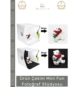 #ÜrünÇadırı Beyaz Led Işıklı Profesyonel Taşınabilir Katlanır Takı Saat Aksesuar Ürün Fotoğraf Çekim