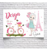 Paris Temalı Doğum Günü Afişi 35X50 cm