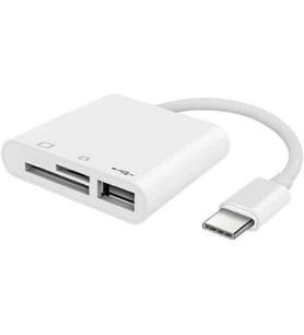 Type C To SD Micro SD TF Kart Okuyucu ve USB Çevirici 3 in 1 Dönüştürücü Adaptör 5232