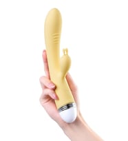 ETSMagaza Flovetta  Klitoral Uyarıcı Vibratör, Silikon, Sarı, 22 cm