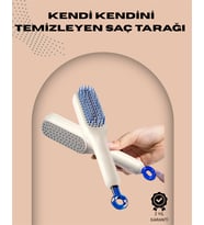 Otomatik Temizlenen Ergonomik Saç Tarağı - Masaj Başlıklı