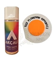 Akçalı Akrilik Sprey Boya FLORESAN KAVUNİÇİ TURUNCU 400 ml - 522