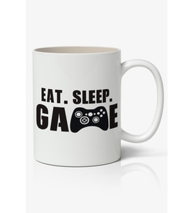 Eat Sleep Baskılı Kupa Bardak Baskılı Kahve Kupa Bardak
