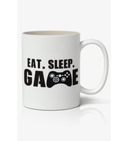 Eat Sleep Baskılı Kupa Bardak Baskılı Kahve Kupa Bardak
