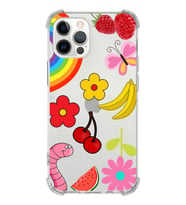 PrintiFy Apple iPhone 12 Pro Max Uyumlu Water Color 5 Baskılı Şeffaf Köşe Korumalı Antişok Kılıf