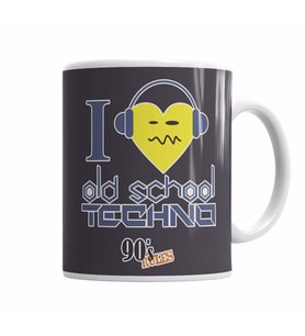 I Love Techno Kupa Bardak Porselen