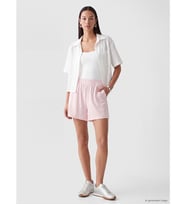 LC WAIKIKI Pembe Beli Lastikli Taşlı Soft Touch Kadın Şort