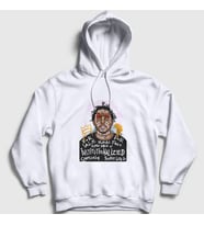 Presmono Unisex Beyaz Kendrick Lamar Kapüşonlu Sweatshirt 350567tt