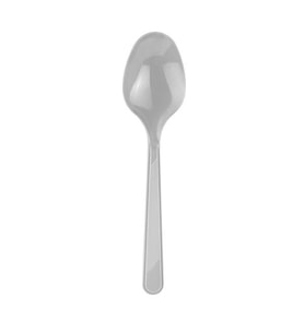 Plastik Gümüş Gri Renk Kaşık - Parti Davet Piknik Çorba Yemek Kaşığı - 18 Cm. - 25 Adetlik Paket