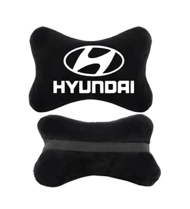 Hyundai Siyah Ortopedik Oto Boyun Yastığı Koltuk Yastığı Boyun Yastığı Papyon Yastık 2 Adet