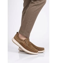 Voyager Erkek Kum Nubuk Hakiki Deri Kolay Giyilebilir Hafızalı Rahat Taban Casual Ayakkabı Loafer 6501 M