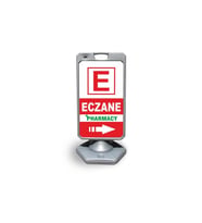 Eczane  Reklam ve Yönlendirme Uyari Dubasi A Tabela Gri