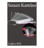 ModaCar Protez Tırnak Sunum Kartelası ŞEFFAF 100 LÜ