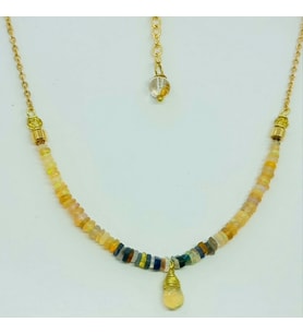 2842 Etiyopya Opal el yapımı kolye