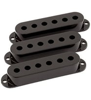 Fender 0991364000 Stratocaster Manyetik Kapağı Seti (3 Adet) - Siyah Orijinal Yedek Parça, Standart Stratocaster Uyumu Ve Dayanıklı Plastik
