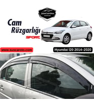 Hyundai İ20 2014-2020 Uyumlu Mugen Cam Rüzgarlığı Seti Piano Black 4'lü İthal