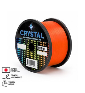 1000 MT Bobin Misina - Crystal - Turuncu - Ekstra Güçlü - 0,25 MM