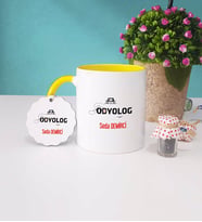 Odyolog Kupa Bardak Sarı ve Anahtarlık