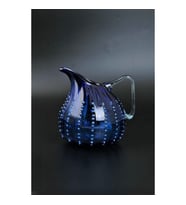 Sofra İçin Sunum El Yapımı Cam Eğik Sürahi Dekoratif Vazo 15x15x12cm 1 Adet