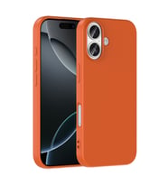 iPhone 17 Kılıf Lansman Tasarım İç Yüzeyi Kadife Silikon (Turuncu)