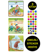 EMOJİLİ  STİCKER HEDİYE  - OKUL ÖNCESİ RESİMLİ KİTAPLAR  - AYI İLE BİSİKLET - ELİF - ÇAĞLAR