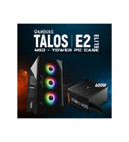 GAMDIAS TALOS E2 Elite, 600W, Tempered Glass, ARGB, GAMING KASA
