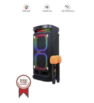 Torima BTS-1989 Rgb Işıklı Karaoke Mikrofonlu Kumandalı Bluetooth Hoparlör (Siyah)