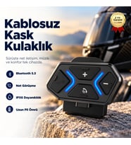 Motosiklet Kaskı İçin Suya ve Toza Dayanıklı Kablosuz Mikrofonlu Kulaklık