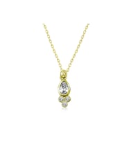 Gümüş Gold Çiğ Damlası Tektaş Kadın Kolye CSR2183808