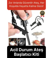 Çok Amaçlı Ateş Başlatıcı Deprem Kamp Acil Durum Magnezyum Çubuk Çakmaktaşı Hayatta Kalma Kiti